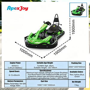 ApexJoy STAR Prime-700W Go Kart Eléctrico <span class=keywords><strong>de</strong></span> Doble Motor para Adultos, 40 km/h, Quadriciclo <span class=keywords><strong>de</strong></span> Carreras <span class=keywords><strong>de</strong></span> Alta Velocidad, Control por APP, Star Speed Family - Product Image 5