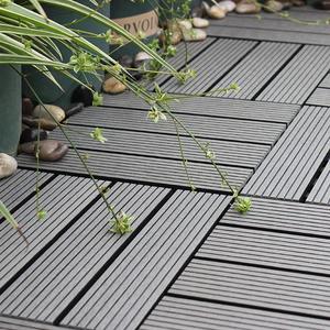 Baldosas de terraza entrelazadas de WPC de diseño moderno, impermeables, antideslizantes, de madera y plástico para exteriores. - Product Image 5