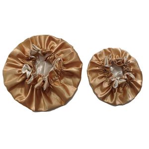 Meilleures ventes : Ensemble bonnet de nuit en satin et foulards pour cheveux, collection Maman et Moi, avec logo personnalisé, bonnets en soie et foulards pour cheveux, cadeau promotionnel - Product Image 4