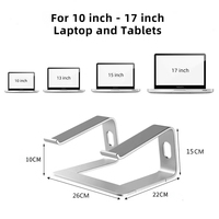 Support pour ordinateur portable Macbook en métal antidérapant au design minimaliste, support ergonomique pour ordinateur portable en aluminium