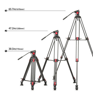 Giá Đỡ Ba Chân Quay Video Bằng Sợi Cacbon Nhà Máy Có Đầu Giảm Xóc Cho Máy Quay Video - Product Image 3