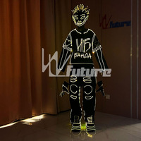 Costume LED Tron sans fil programmable, LED arc-en-ciel, vêtements et chaussures de ballet unisexes pour adultes, pour les spectacles de danse de groupe