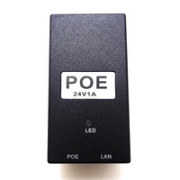 Injecteur d'alimentation POE sur Ethernet, 10/100 mbp24 v, 1a, 24W, adaptateur pour caméra IP, alimentation sans fil, AP, accessoires de vidéosurveillance