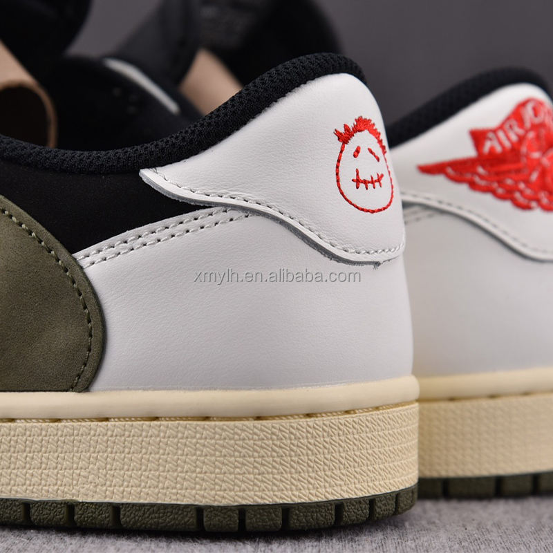 New Best Quality Travis Scott Olive Basketball Style Shoes Fashion Sneakers Original Brand LOGO Designer Sports Shoes Trainers