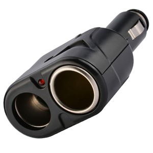 Divisor de Encendedor de Cigarrillos Doble <span class=keywords><strong>para</strong></span> Automóvil |   Adaptador de Enchufe de 1 a 2 Tomas |   Salida de 12V <span class=keywords><strong>para</strong></span> cámara de salpicadero, cargador, MP3 |   Negro, Indicador LED - Product Image 3