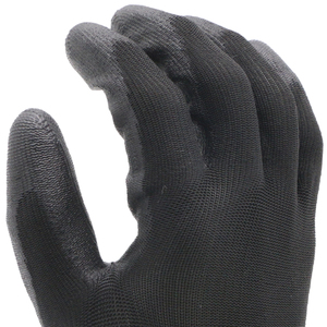 Guantes de Trabajo MaxiTough <span class=keywords><strong>2026</strong></span>, Nuevo Modelo, Recubrimiento Superior de PU, Guantes de Trabajo Negros con Palma Recubierta de Cuero, Nailon y Poliéster - Product Image 2