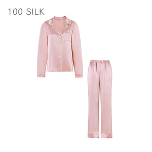 Pigiama Estivo di Lusso in Seta di Alta Qualità per <span class=keywords><strong>Donna</strong></span>, Maniche Lunghe - Product Image 1