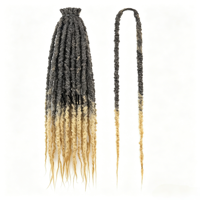 Treccine all'uncinetto in feltro ombré da 24 pollici, 200g, con due nappe, stile Hip Hop, per uso quotidiano e multi-scenario, extension per capelli