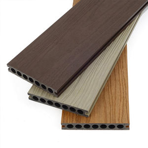 Co-Extrusion <b>Brushed</b> 18mm Waterproof Exterior Garden Outdoor Flooring WPC <b>Decking</b> 3D Wood Grain Composite <b>Decking</b> Board - Product Image 3