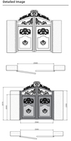Dernière porte principale en acier forgé pour maison moderne Conceptions élégantes de porte principale de temple en fer forgé Conception de porte principale Décorative