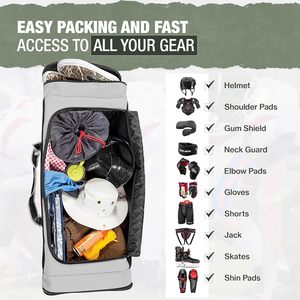 Fourniture directe d'usine meilleure vente de nouveau stock de sac de hockey sur glace échantillon gratuit en PVC prix bon marché - Product Image 5