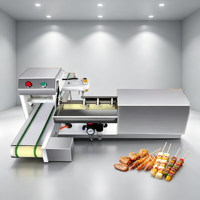 Machine à fabriquer des brochettes électriques, taille réglable, qualité alimentaire, pour les commerces de transformation alimentaire