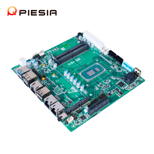 Piesia Mini-ITX Nas Motherboard 2*M.2 6*SATA3.0 PCIe_X4 ATX 24+4 Pin Intel Tiger Lake-U 2*DDR4 Industrial Server Nas Mainboard