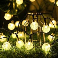 Guirlande solaire extérieure de 4,5 m avec 30 LED pour la maison, le jardin, les fêtes, les décorations de Noël, série Landsign, lumière laser