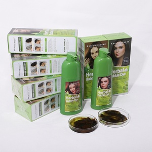 Champú Tinte Herbal Burbujeante para Cabello Castaño y Negro, Cambia el Cabello Gris/Blanco a Negro Natural, Crema en Botella Verde - Product Image 3