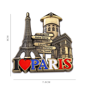 Magnete Personalizzato in Metallo Smaltato 3D con Monumenti di <span class=keywords><strong>Parigi</strong></span>, Souvenir Turistico in Lega di Zinco, Vendita all'Ingrosso - Product Image 6