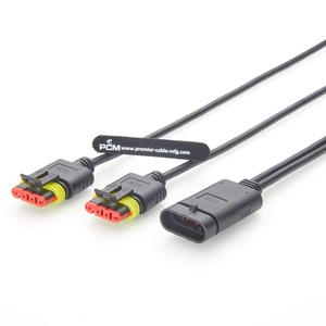 كابل توزيع TE AMP Superseal رباعي الاتجاهات 282106-1 إلى مزدوج 282088-1 لإضاءة LED ووحدات التحكم الإلكترونية (ECU) وشبكات التحكم في المعدات - Product Image 5