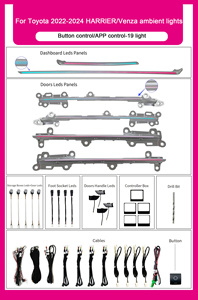 SJC ไฟสร้างบรรยากาศภายในรถ12V 3-5W 64สีสำหรับ <span class=keywords><strong>Toyota</strong></span> harrier/<span class=keywords><strong>veloz</strong></span> - Product Image 6