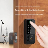 Serrure universelle intelligente pour porte en bois avec empreinte digitale, carte et mot de passe, en alliage d'aluminium, sans perçage, modèle petit bureau OS577