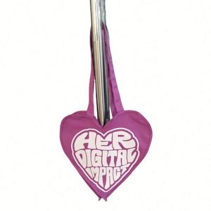 High Quality Customization Printed Nature Color Eco-friendly <b>Large</b> Capacity Reusable Heavy <b>Canvas</b> Tote <b>Bag</b> with Heart Shape - Product Image 4