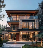 Maison de rêve, villa modulaire personnalisée, norme européenne moderne, préfabriquée, 2/3 étages, structure en acier, terrasse sur le toit aménageable