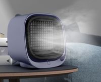 Ventilateur de refroidissement d'air et d'eau de bureau, mini ventilateur de table portable USB, veilleuse, mini ventilateur portable, protection de la coque, ventilateur de table à brume