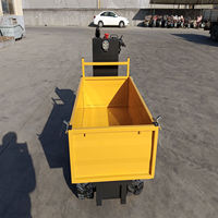 Chinesischer Selbstladender 500kg Elektro-Raupentransporter mit Fernbedienung, Mini-Muldenkipper