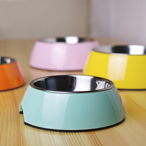 Tazón Redondo de Acero Inoxidable para Mascotas, Diseño Moderno Antideslizante para Perros y Gatos, para Alimentar - Product Image 1