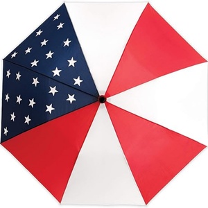 2024 US American Flag Promotional Three-Fold Nylon Pongee Custom Logo Digital Printing Hanging Folding <b>Umbrella</b> for Automotive - Product Image 2