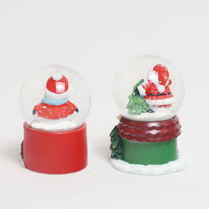 Arc-en-ciel peint <span class=keywords><strong>verre</strong></span> personnalisé boule de neige décoration de noël boule de cristal boîte à musique - Product Image 3