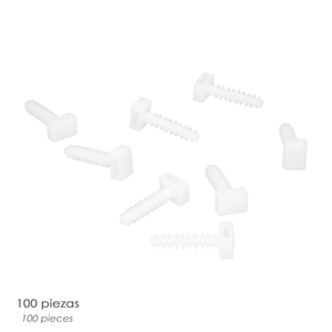 Fascette stringicavo in nylon bianco da 8 mm (confezione da 100 unità) - Product Image 3