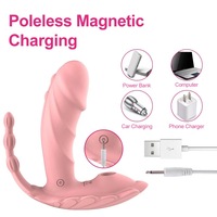 Erwachsenen-Sexspielzeug Weibliches Sexspielzeug Lesbische Tragbare Dildo-Hose Tragbarer Weicher Silikon-Dildo-Slip Vibrator mit Fernbedienung für Vaginas