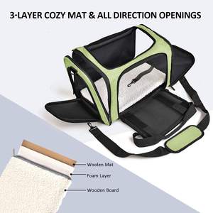 Lightweight Foldable Pet Carrier for <b>Dog</b> and Cat Airline Approved Soft Sided Travel Bag OEM Custom Available - Product Image 4