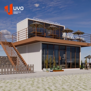 UVO commercio all'ingrosso prefabbricato contenitori mobili piccole case modulari case contenitore cafè Store - Product Image 2