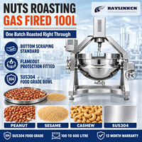 Confiserie Cuve de Cuisson pour Confitures et Sauces 100L Acier Inoxydable 304 Bras Planétaire à Racleur Cacahuètes Malaxage