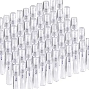 2ml Mini şeffaf plastik sprey şişeleri boş sevimli parfüm atomizer temizleme, seyahat, uçucu yağlar, parfüm.