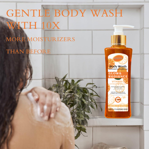 Gel douche pour le corps à la vitamine C et aux agrumes, marque privée, avec beurre de karité et aloe vera, vitamine E, formule hydratante pour une peau éclatante, 300 ml - Product Image 2