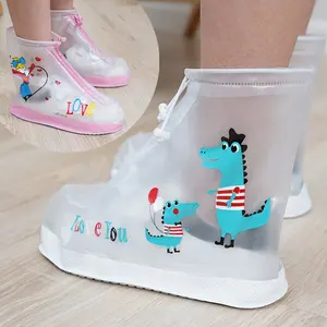 Children's Rain Boot Covers Kids Girls Boys Non-Slip Thickened Student Wear-Resistant Rain Boot Shoes Covers Cartoon Shoes Cover
