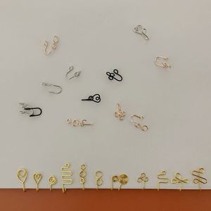 Anello al naso <span class=keywords><strong>Non</strong></span> penetrante a spirale a 2022 fili per donna uomo polsini al naso in acciaio inossidabile con Piercing al naso falso - Product Image 2