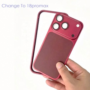 Coque de téléphone en métal pour 18 Pro Max, vente en gros d'usine, cadre métallique, texture haute qualité, anti-chute, changement instantané - Product Image 4
