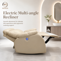 Canapé inclinable électrique hydraulique en cuir de luxe au design moderne pour la maison, les salons de beauté, les salons de coiffure et les spas