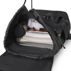 Cross-border North America Europe Flip-on Drawstring Large Capacity <b>Backpack</b> Casual Trendy Cool Men's Casual Travel <b>Backpack</b> - Product Image 3