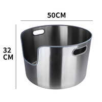 Nouvelle conception, litière pour chat de haute qualité, ronde, en acier inoxydable, résistante à la chaleur, anti-poussière, grande capacité de 20 L, facile à nettoyer, pour plusieurs chats
