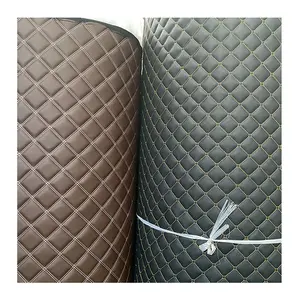 Nonslip car seat synthetic leather artificial embroidery quilted leather for car leather seat services