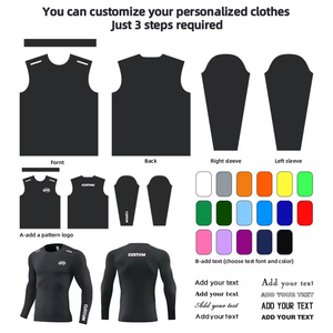 Maglietta a Compressione a Maniche Lunghe per Uomo con Stampa in Sublimazione OEM, Logo Personalizzato, Aderente, Asciugatura Rapida, per Sport e Palestra - Product Image 5