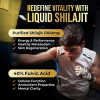Extrait de Shilajit Naturel en Gouttes Marque Blanche – Gouttes Liquides de Shilajit Pur de l'Himalaya pour la Détoxification, la Purification, la Force et l'Immunité