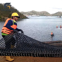 Geomalla PET de 100KN 150KN para Estabilización de Suelos Blandos