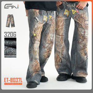 Etai Kleding Heren Jeans Custom 3d Print Baggy Jeans Denim Hiphop Heren Jeans Hoge Kwaliteit - Product Image 2