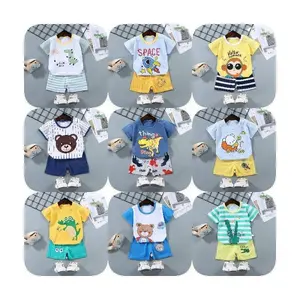 Children's T-shirt short-sleeved summer boys' pure cotton suits men's and women's shorts baby clothes