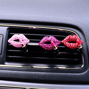 Bling Interior Decor Rhinestone Aromatherapy Essential Oil <strong>Diffuser</strong> Lipstick <strong>Car</strong> Air Freshener Vent <strong>Clip</strong> With Fragrance - Product Image 2
